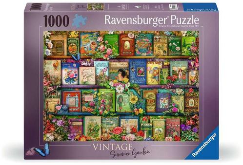 Vintage Tuinboeken Puzzel (1000 stukjes) | Ravensburger -, Hobby en Vrije tijd, Denksport en Puzzels, Nieuw, Verzenden