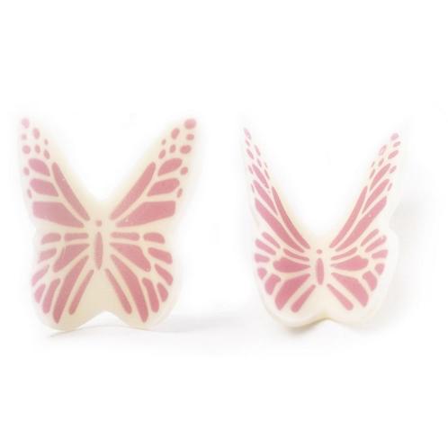 Dobla Chocoladedecoratie Vlinders Roze/Wit (120 stuks), Hobby en Vrije tijd, Taarten en Cupcakes maken, Nieuw, Verzenden