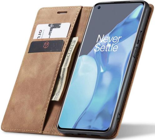 ProGuard OnePlus 9 Pro Wallet Hoesje Vintage Leder Beige, Telecommunicatie, Mobiele telefoons | Hoesjes en Frontjes | Overige merken