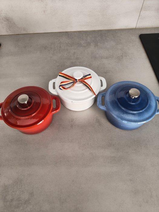 Nomar/ Staub, Style le Creuset - Braadpan (3) - Fonte, Antiek en Kunst, Antiek | Keukenbenodigdheden