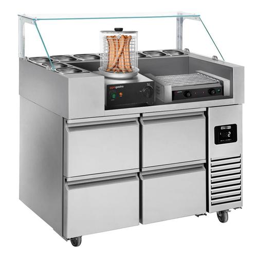 GGM Gastro | Voorbereidingstafel - 1210mm - 4 laden - voor |, Zakelijke goederen, Horeca | Meubilair en Inrichting, Nieuw in verpakking