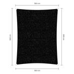Rechthoek schaduwdoek - Zwart - Waterdoorlatend - 3,5 x 5,0, Nieuw, Ophalen of Verzenden