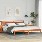 vidaXL Bedframe Wasbruin 200 x 200 cm Massief grenenhout, Huis en Inrichting, Slaapkamer | Bedden, Verzenden, Nieuw, Bruin, Hout