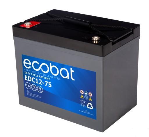 Ecobat AGM Deep Cycle accu | EDC12-75 | 12V 75Ah, Auto-onderdelen, Accu's en Toebehoren, Ophalen of Verzenden