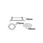 LED Spot/Downlight/Paneel Pro 12W Koud Wit Rond Inbouw, Huis en Inrichting, Lampen | Spots, Kunststof, Nieuw, Ophalen of Verzenden