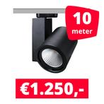 LED Railverlichting Mercato Zwart 10 spots + 10M rails, Ophalen of Verzenden