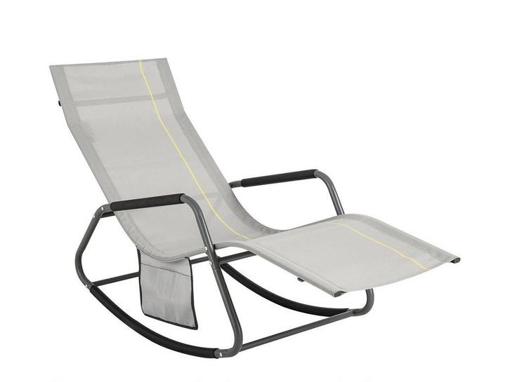SoBuy OGS47-HG - Tuinstoel - Schommelstoel met Zijzak -, Huis en Inrichting, Woonaccessoires | Overige, Nieuw, Verzenden
