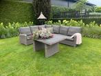 Mooie grote diningeset/loungeset met hoge tafel, Loungeset, Wicker, Bank, 8 zitplaatsen