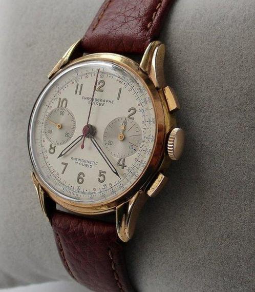 Chronographe Suisse - Automagnetic 17 rubis - Zonder, Sieraden, Tassen en Uiterlijk, Horloges | Heren