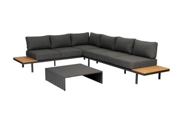 Hoek Loungeset Bari Antraciet Aluminium Polywood Exotan beschikbaar voor biedingen