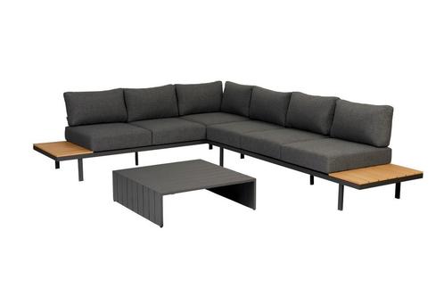 Hoek Loungeset Bari Antraciet Aluminium Polywood Exotan, Tuin en Terras, Tuinsets en Loungesets, Nieuw, Verzenden