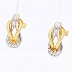 Oorbellen - 14 karaat Geel goud, Witgoud - 0.10ct. tw., Sieraden, Tassen en Uiterlijk, Oorbellen, Nieuw