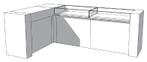 Toonbank U-Frame Thick C-PUH-017-COMP, Zakelijke goederen, Kantoor en Winkelinrichting | Kantoormeubilair en Inrichting, Nieuw in verpakking