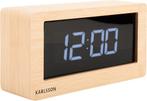 Table clock Boxed LED light wood veneer, Verzenden, Nieuw