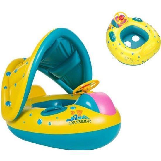 Opblaasbare rubberboot matras met luifel 65x73cm, Tuin en Terras, Zwembad-toebehoren, Ophalen of Verzenden