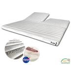 Topper NASA deluxe SPLIT Bamboo - 180/200cm, Nieuw, Tweepersoons, Wit, Overige typen