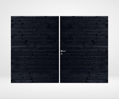 Dubbele Tuinpoort Triple profiel zwart Horizontaal, Tuin en Terras, Tuinpoorten, Ophalen of Verzenden