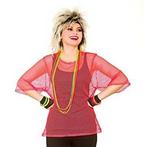 Visnet top neon roze, Verzenden, Nieuw, Feestartikel