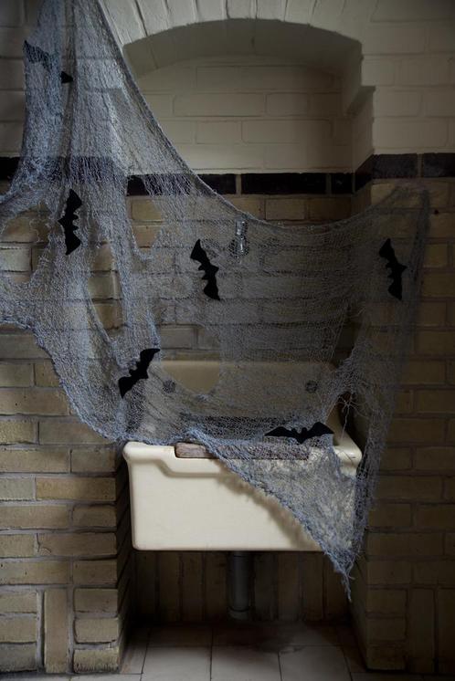Halloween Net Vleermuizen 1,5m, Hobby en Vrije tijd, Feestartikelen, Nieuw, Verzenden