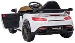 Elektrische kinderauto - Mercedes GTR AMG - 2x25W - wit, Nieuw, Ophalen of Verzenden
