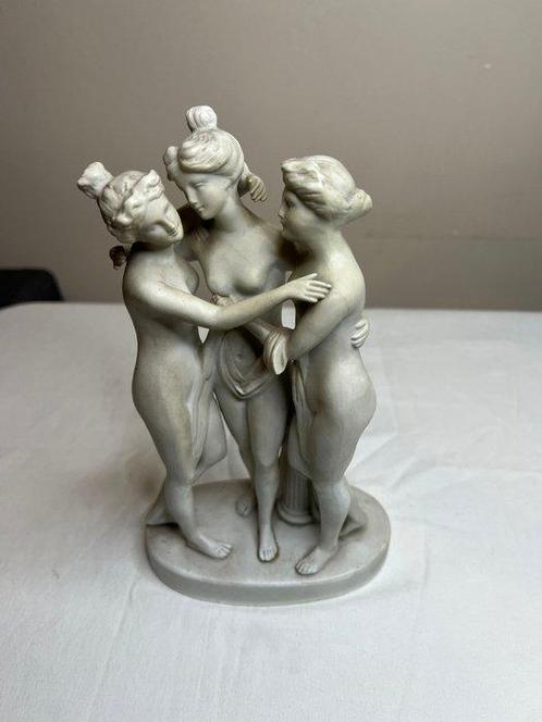 sculptuur, Le tre grazie after Antonio Canova - 2 kg - 22 cm, Antiek en Kunst, Antiek | Keramiek en Aardewerk