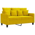 vidaXL Tweezitsbank Geel - Fluwelen Comfort, OP=OP! Check..., Huis en Inrichting, Banken | Bankstellen, 75 tot 100 cm, Ophalen of Verzenden