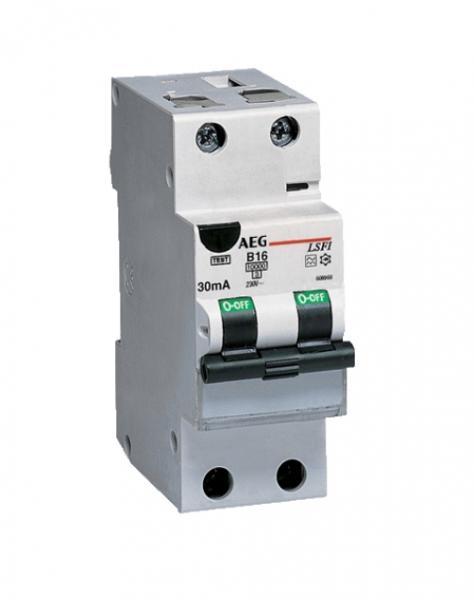 AEG Aardlekautomaat 1 Polig + N B16 30mA, Doe-het-zelf en Verbouw, Elektra en Kabels, Nieuw, Ophalen of Verzenden