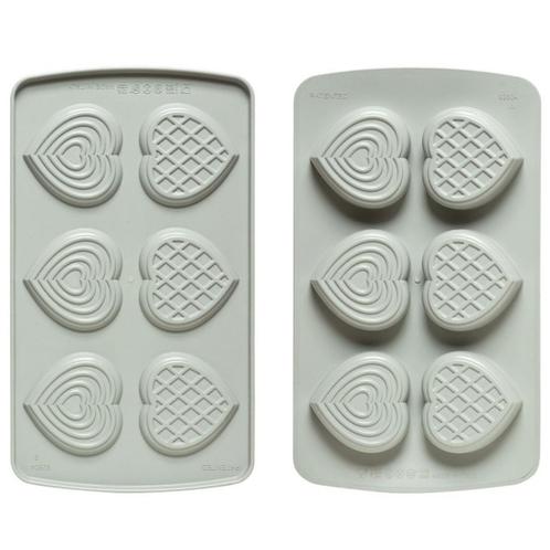 Siliconen Bakvorm Duo Hart 30x17,5x3,5(h)cm**, Hobby en Vrije tijd, Taarten en Cupcakes maken, Nieuw, Verzenden