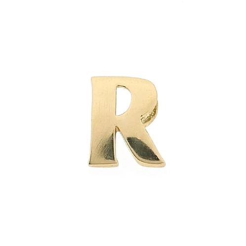 Gouden hanger van de letter R (unisex, Turks merk) (unisex), Sieraden, Tassen en Uiterlijk, Bedels, Gebruikt, Overige merken, Goud