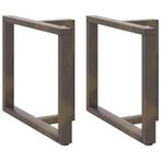 vidaXL Eettafelpoten 2 st T-vormig 100x35x(72-73) cm staal, Verzenden, Nieuw