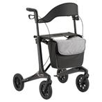 MultiMotion Carbon rollator met softwielen - Maat L - Zwart, Diversen, Rollators, Ophalen of Verzenden, Nieuw