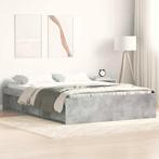 vidaXL Bedframe betongrijs 150x200 cm King Size, Verzenden, Overige maten, 200 cm, Grijs