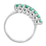 Ring - 18 karaat Witgoud - 0.70ct. tw. Smaragd, Sieraden, Tassen en Uiterlijk, Ringen, Nieuw