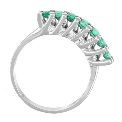 Ring - 18 karaat Witgoud - 0.70ct. tw. Smaragd, Sieraden, Tassen en Uiterlijk, Ringen
