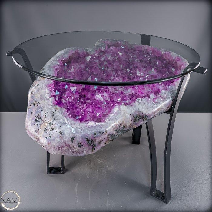Natuurlijke amethist-tafel uit Uruguay – 27,3 kg- 27326.59 g, Verzamelen, Mineralen en Fossielen