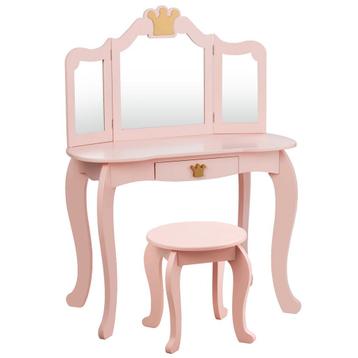 2dekans | Coast Kinderkaptafel met Krukje - Spiegeltafel - beschikbaar voor biedingen