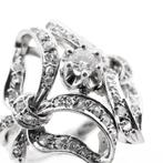 Witgouden ring met diamanten 0,40 ct., Sieraden, Tassen en Uiterlijk, Ringen, Gebruikt, Overige kleuren, Ophalen of Verzenden