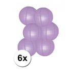 6 lila lampionnen van papier 25 cm - Lampionnen, Hobby en Vrije tijd, Feestartikelen, Ophalen of Verzenden, Nieuw