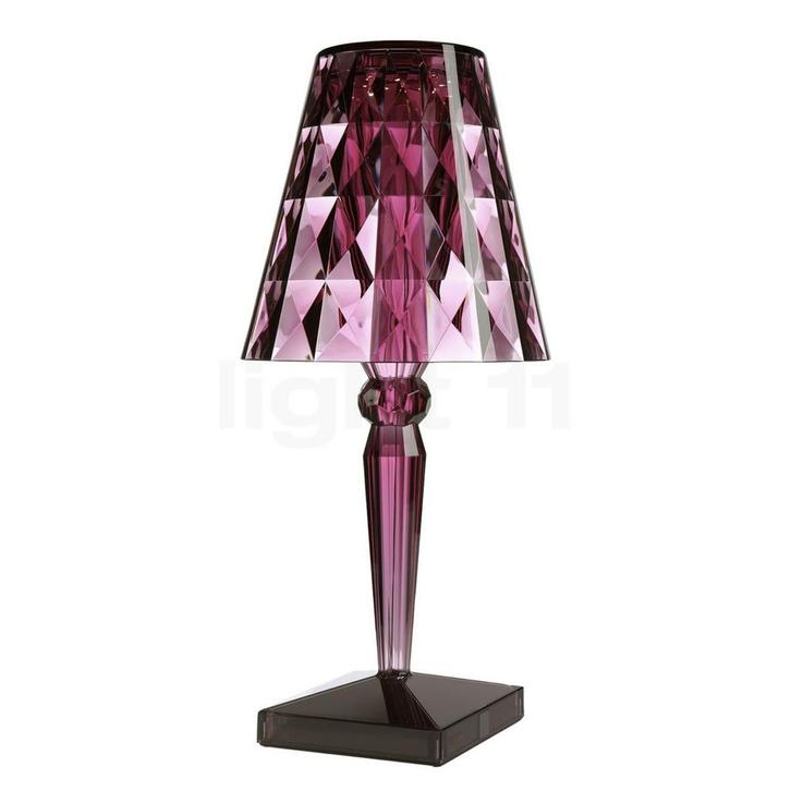 Kartell Big Battery Tafellamp LED, pruim (Tafellampen), Huis en Inrichting, Lampen | Tafellampen, Nieuw, Verzenden