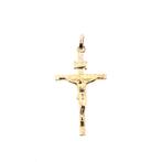 Roségouden hanger van een kruis met corpus, Ophalen of Verzenden, Gebruikt, Goud, Overige merken