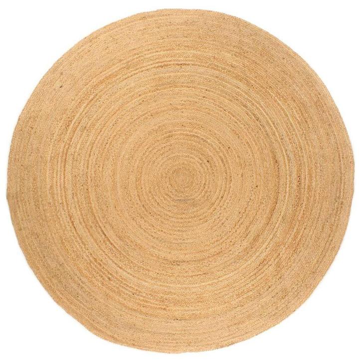 Jute Tapijt Rond 210cm | Gebruikt | 35% Korting, Huis en Inrichting, Stoffering | Tapijten en Kleden, Rond, Beige, Nieuw, Ophalen of Verzenden