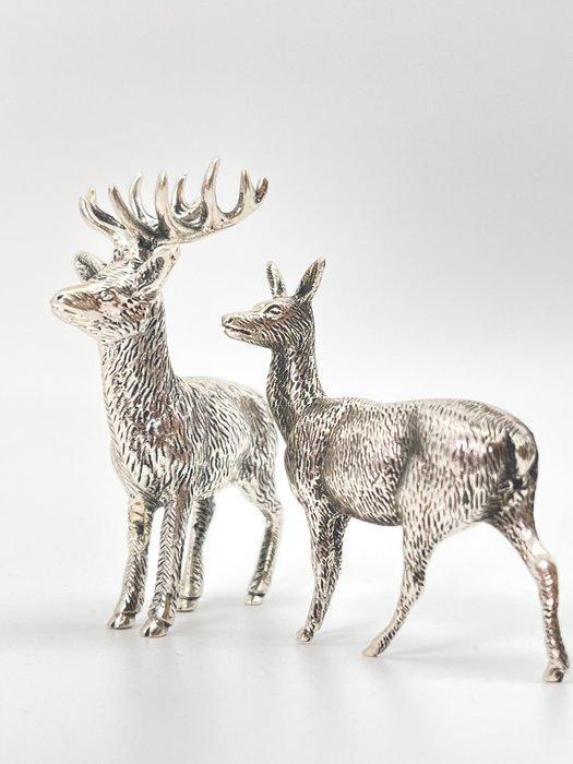 Figuur - Figuras (2) - .915 zilver, .925 zilver, Antiek en Kunst, Antiek | Goud en Zilver