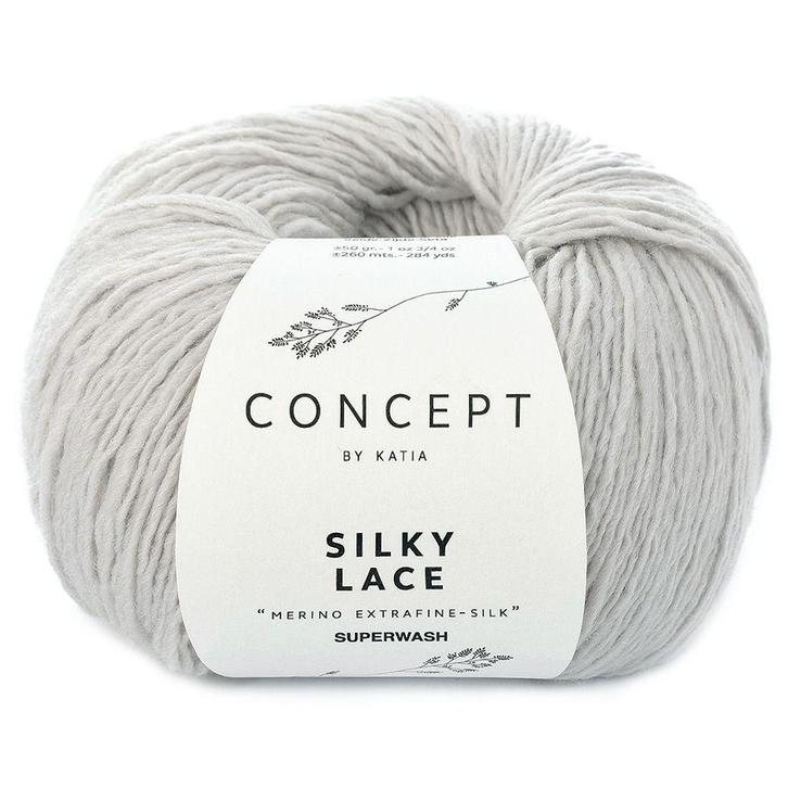 Katia Concept Silky Lace - 173 parelgrijs - Merino/Zijde G, Hobby en Vrije tijd, Breien en Haken, Ophalen of Verzenden