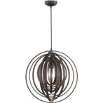 LED Hanglamp - Trion Bola - E27 Fitting - Rond - Mat, Huis en Inrichting, Lampen | Hanglampen, Ophalen of Verzenden, Nieuw, Hout
