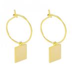 Oorbellen vierkante hangertjes - Verkleuren niet, Sieraden, Tassen en Uiterlijk, Overige materialen, Hangers, Verzenden, Nieuw
