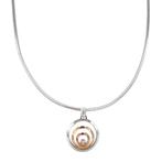 Witgouden spang met diamant hanger 14 karaat, Met hanger, Verzenden, Wit, Zo goed als nieuw