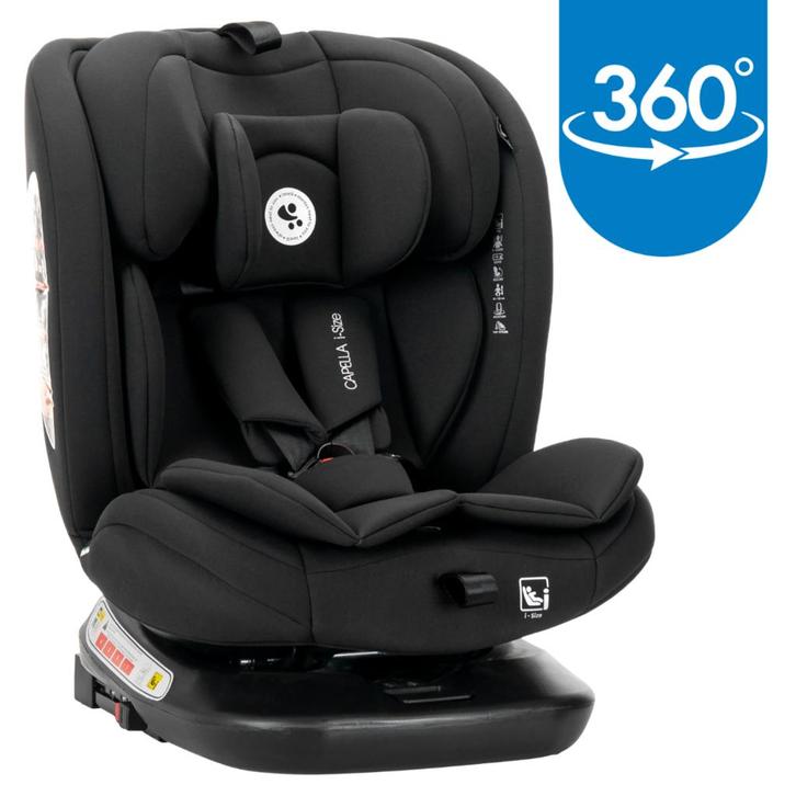 Lorelli Capella Black 40-150 cm 360° i-Size Autostoel, Kinderen en Baby's, Autostoeltjes, Nieuw, Isofix, 15 t/m 36 kg, Verzenden