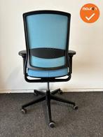 Gispen Zinn - 4D Armleggers - Blauw gestoffeerde zitting met, Werkplek, Ophalen of Verzenden, Gebruikt, Stoel