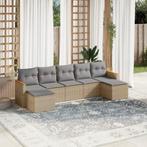 vidaXL 7-delige Loungeset met kussens poly rattan gemengd, Tuin en Terras, Verzenden, Nieuw, Rotan, Loungeset