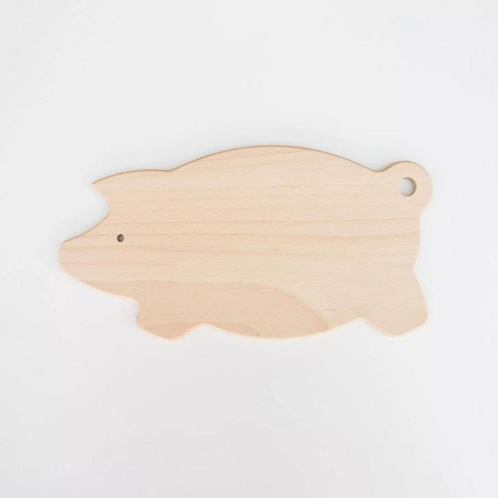 HOCHO Snij- en Serveerplank Varkensvorm – Beukenhout – 2, Huis en Inrichting, Keuken | Keukenbenodigdheden, Nieuw, Ophalen of Verzenden